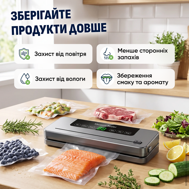Вакууматор для продуктов питания бытовой с дисплеем и резаком вакуумный упаковщик автоматический для упаковки вакуумирования вакууматор домашний вакууматоры 1783072279673 фото