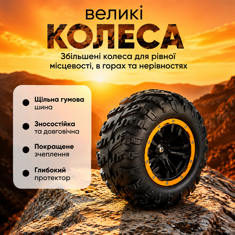 Джип на радіокеруванні для дітей машина на радіоуправлінні іграшка дитяча машинки на пульті управління акумуляторна з підсвіткою 1750489239692 фото