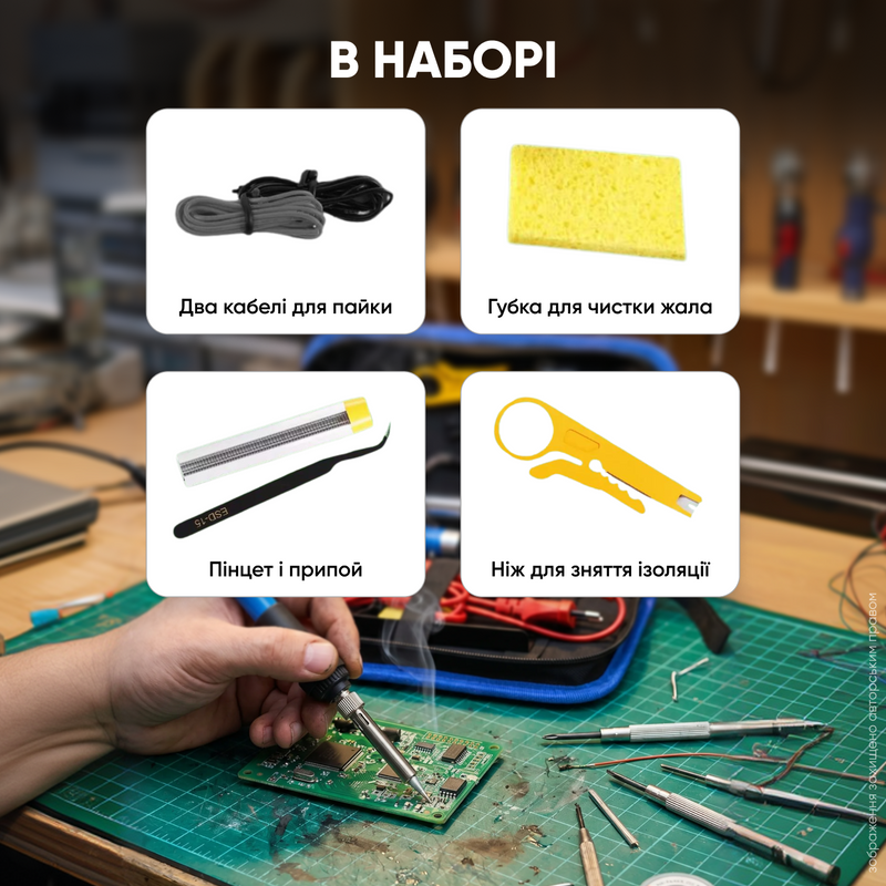 Паяльний набір професійний регулювання температури інструменти для паяння з цифровим паяльником 2241461814134 фото