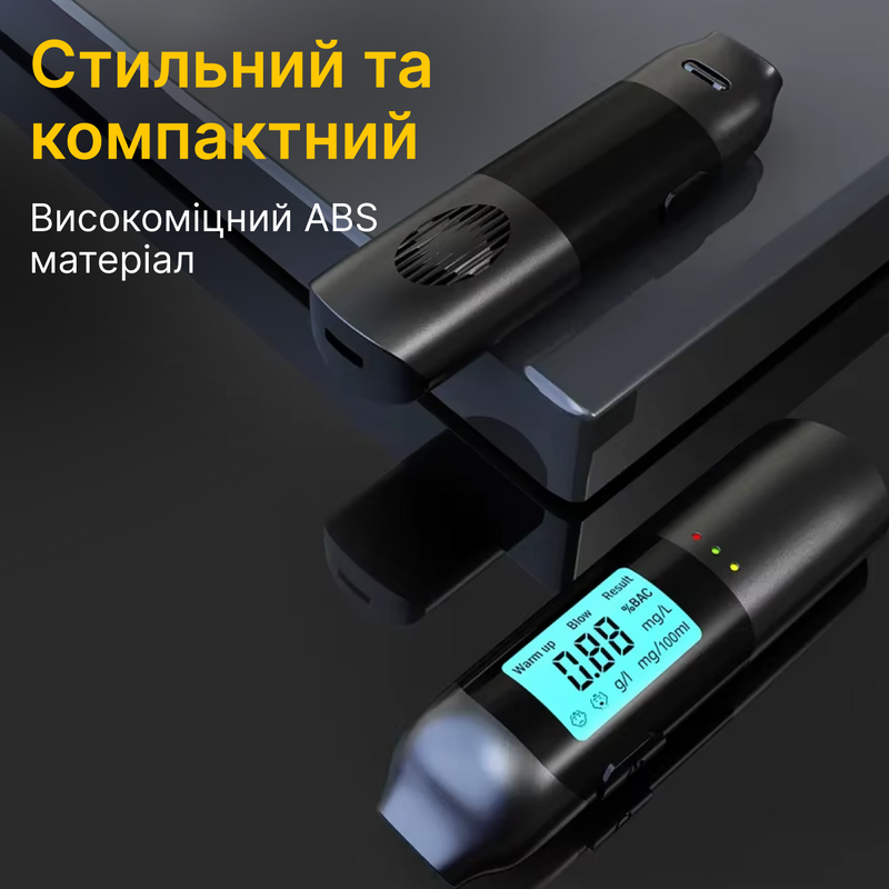 Алкотестер високої точності алкотестери портативний з індикатором дисплеєм голосовим супроводом підсвіткою 1757344229461 фото