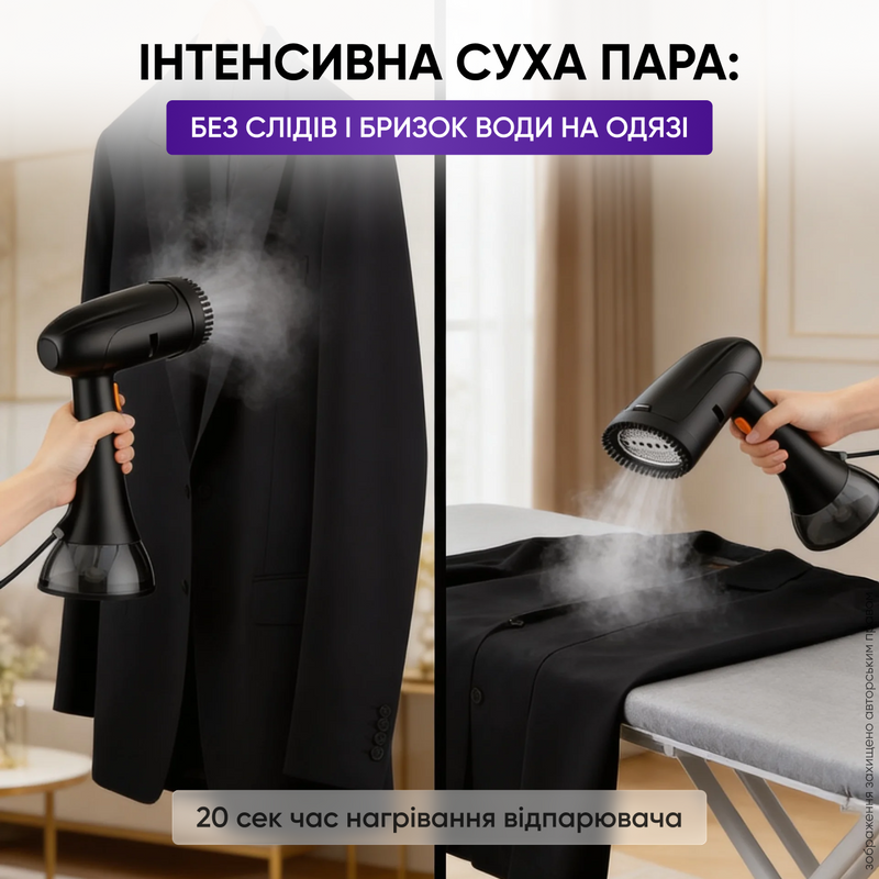 Ручной вертикальный отпариватель одежды мощный бытовой пароотпариватель с быстрым нагревом гладильная система для всех видов тканей глажка рубашек брюк штор парогенератор универсальный с дополнительным резервуаром 1765984687514 фото