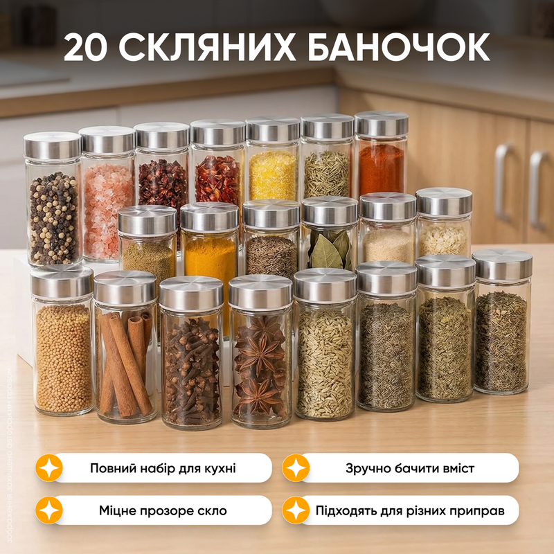 Набір для спецій ємностей баночок органайзер приладдя баночки з підставкою органайзери набір контейнерів для приправ карусель 20 шт 1771312701759 фото