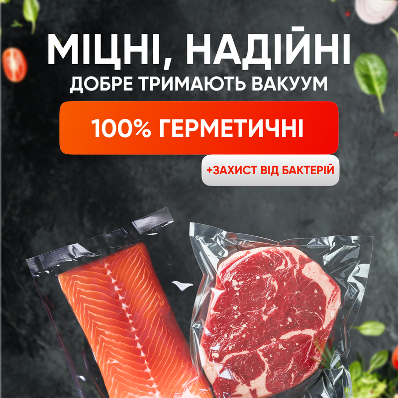 Пакети для вакуумування харчові пакети для вакууматора набір для запаювання продуктів харчова плівка для вакуматора 15 см 1749472409655 фото