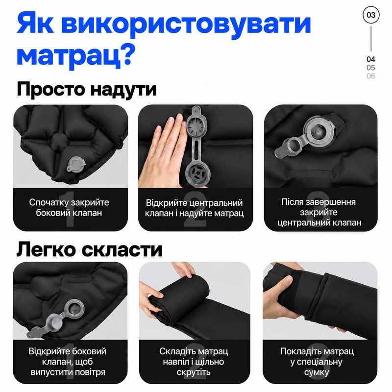 Туристический коврик каремат надувной ковер каримат матрас с подушкой водонепроницаемый матрас для кемпинга компактный быстрое надувание для туризма для отдыха 7891234567891 фото