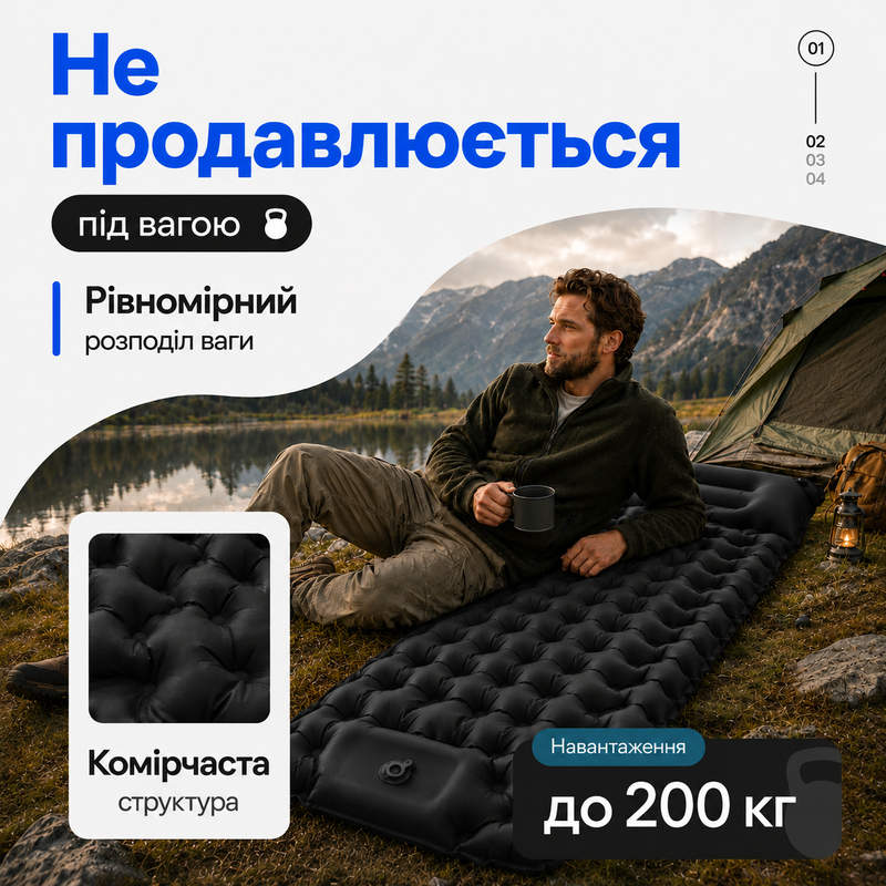 Туристический коврик каремат надувной ковер каримат матрас с подушкой водонепроницаемый матрас для кемпинга компактный быстрое надувание для туризма для отдыха 7891234567891 фото