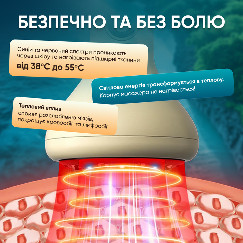 Массажер вакуумный для тела шеи универсальный электрический антицеллюлитный с горячим компрессом щеточным 1750950545234 фото