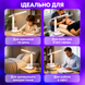 Лампа настольная на аккумуляторе для маникюра с двумя плафонами и дисплеем Светодиодная лед лампы с календарем и термометром держателем для ручек 234572524 фото 6