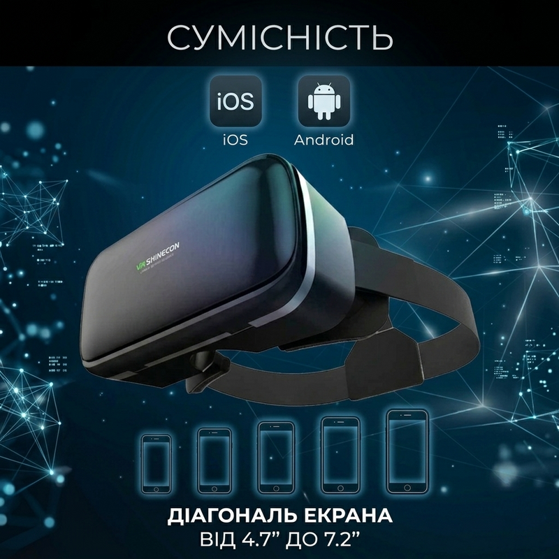 Очки виртуальной реальности VR очки виртуальный шлем для телефона смартфона Android iPhone для игр просмотра видео с регулировкой линз межзрачкового расстояния 1771318728368 фото