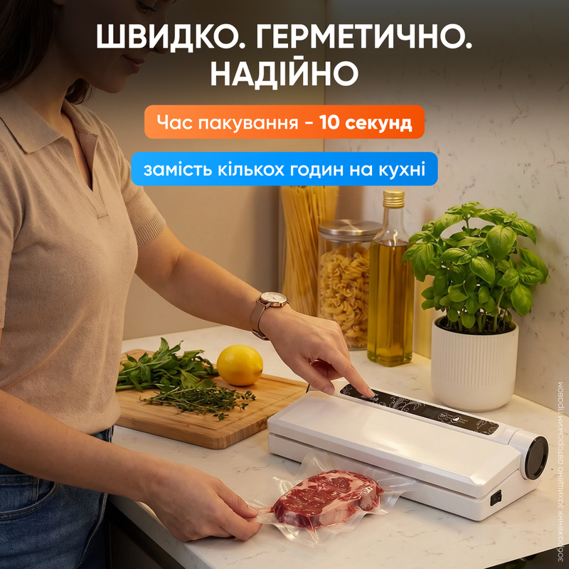Вакууматор для еды продуктов вакууматоры для упаковки вакуумирование вакууматор бытовой домашний автоматически 1750949400369 фото