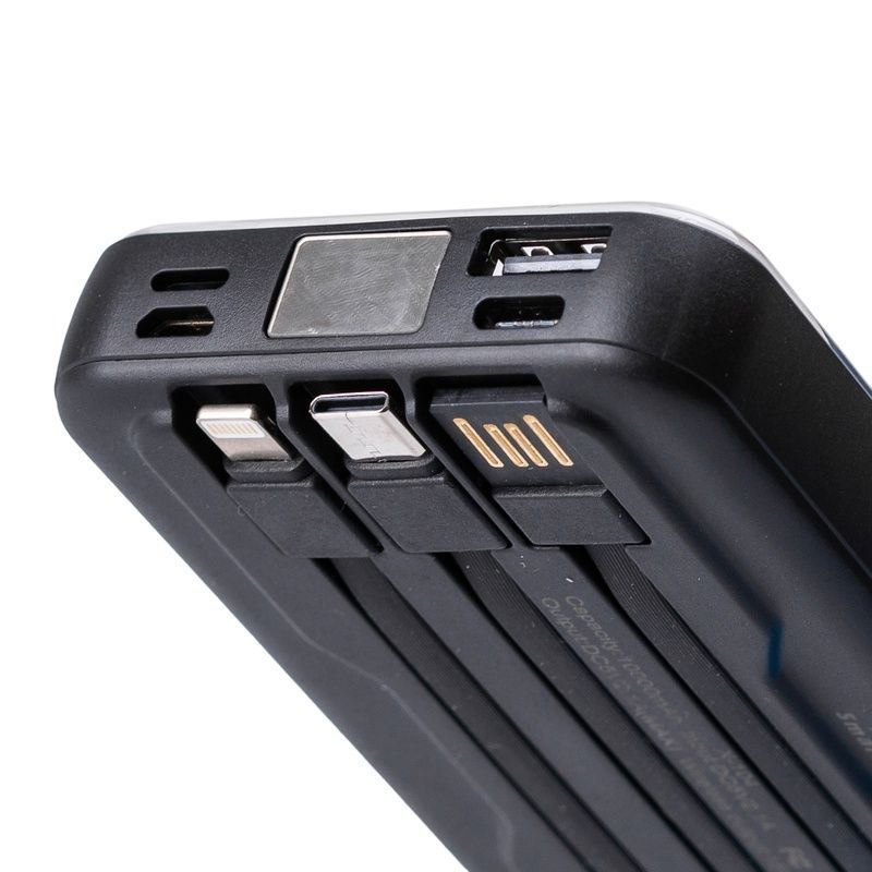 Повербанк 10000 mAh с беспроводной зарядкой быстрой зарядкой универсальный мощный портативный повербанк для телефона 3 шнура 1763552930008 фото
