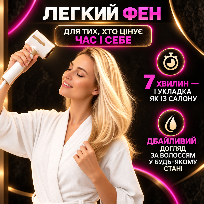 Стайлер для волосся фен мультистайлер браш щітка професійний автоматичний для укладки волосся випрямлення завивки сушіння багатофункціональний прилад з насадками 7в1  1789453427902 фото