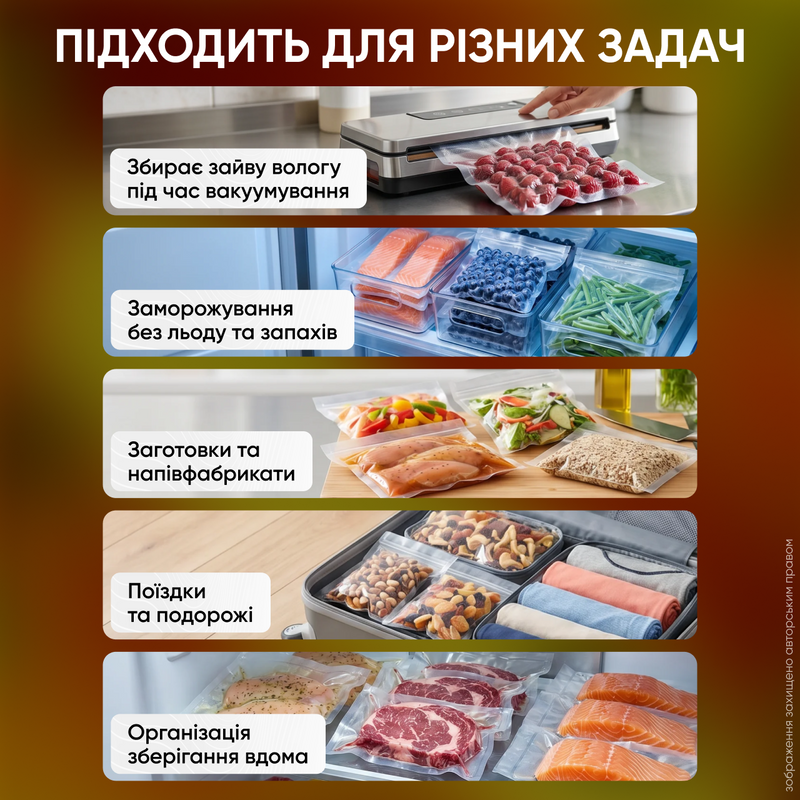 Вакууматор для продуктов 2в1 для упаковки вакуумирования продуктов домашний кухонный ручной бытовой 1760425522762 фото
