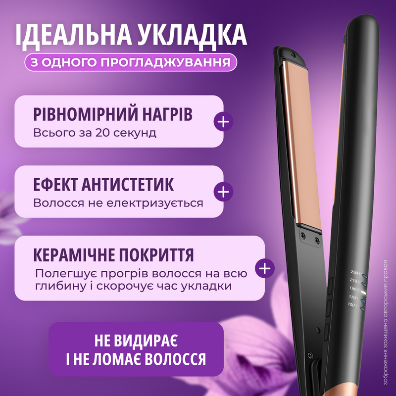 Утюжок для волос выравниватель выпрямитель плойка электрическая утюжки профессиональные щипцы с быстрым нагревом стайлер для укладки выравнивания керамическое покрытие 1756969868456 фото
