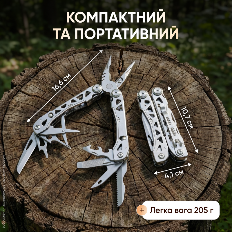 Мультитул універсальний ніж складний багатофункціональний інструмент кишеньковий туристичний з нержавіючої сталі  плоскогубці з бітами для авто дому риболовлі кемпінгу 19в1  1770971556795 фото