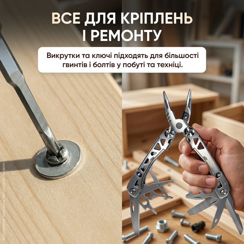 Мультитул універсальний ніж складний багатофункціональний інструмент кишеньковий туристичний з нержавіючої сталі  плоскогубці з бітами для авто дому риболовлі кемпінгу 19в1  1770971556795 фото