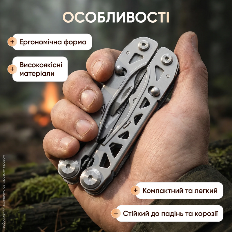 Мультитул універсальний ніж складний багатофункціональний інструмент кишеньковий туристичний з нержавіючої сталі  плоскогубці з бітами для авто дому риболовлі кемпінгу 19в1  1770971556795 фото