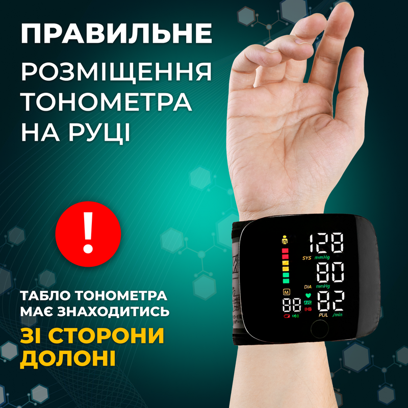 Автоматичний тонометр на зап'ястя від акумулятора 234569342 фото