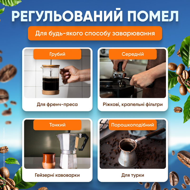 Кавомолка жернова ручна кавомолки для кавових зерен подрібнення спецій портативна з гострими лезами з нержавіючої сталі 1752055812359 фото