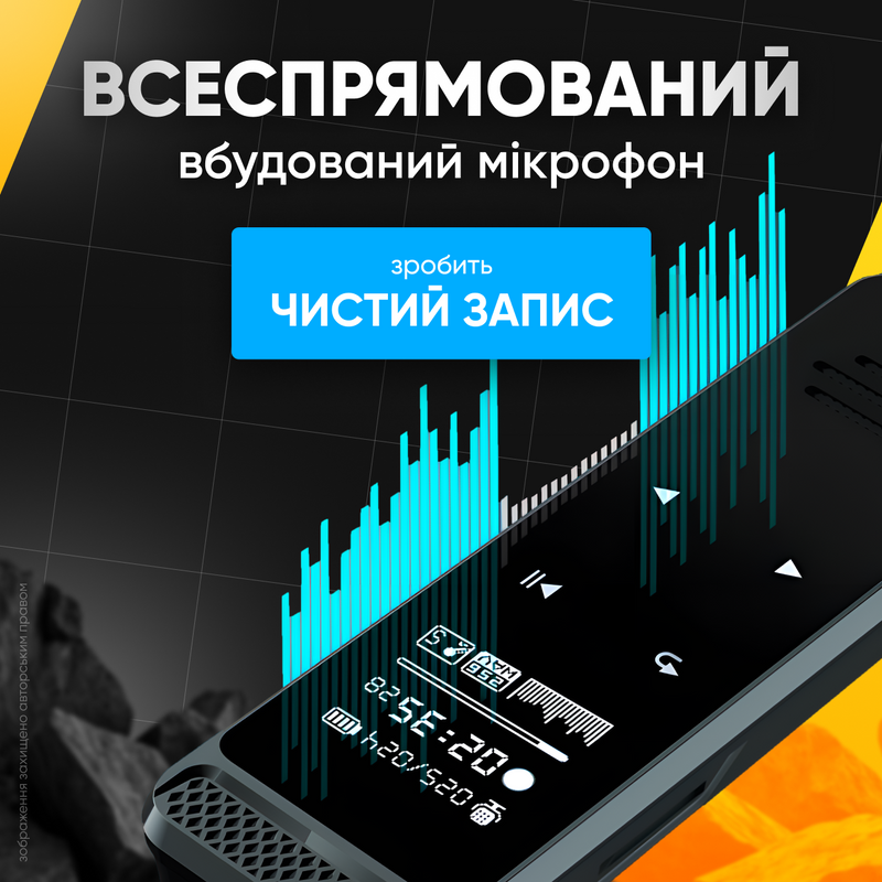 Цифровой диктофон с активированной записью шумоподавлением устройство для записи голоса портативный диктофон с MP3-плеером и экранным динамиком 4 ГБ 1771592405063 фото