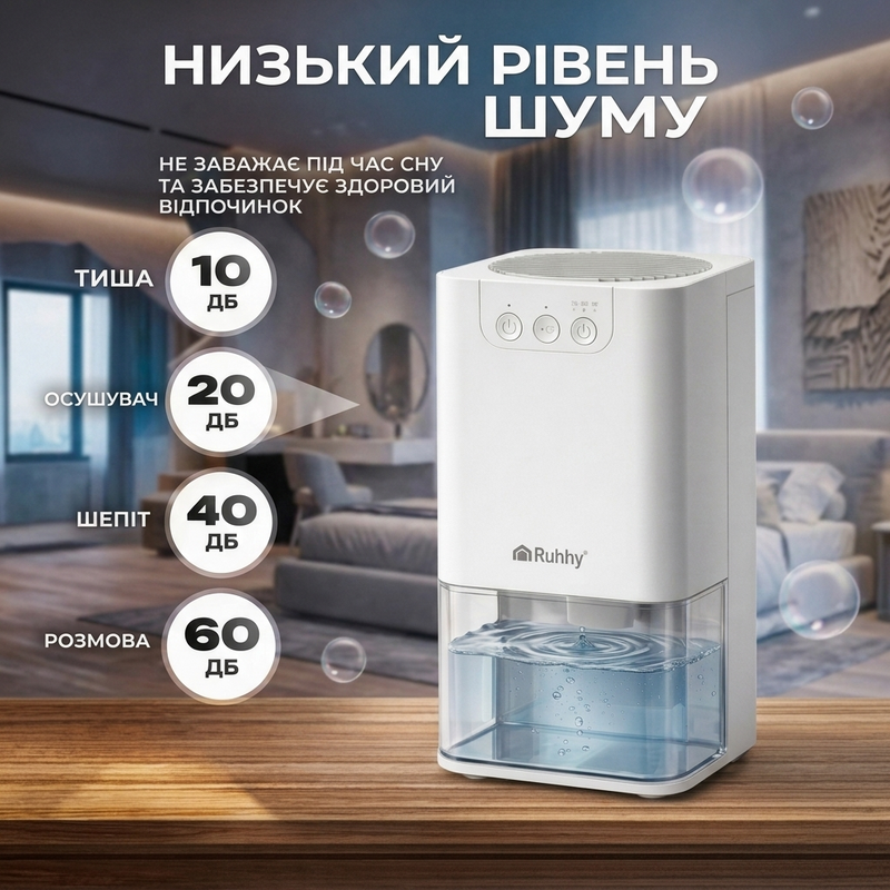 Осушитель воздуха от влаги сырости плесени конденсата с LED-подсветкой таймером ионизацией мощный электрический бытовой портативный поглотитель влаги для комнаты 1769694559029 фото