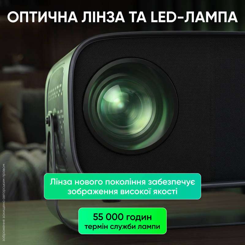 Проектор домашний кинотеатр для фильмов LED портативный Wi-Fi Android Bluetooth 1280&times;720 HD с автофокусом автокоррекцией трапеции пультом HDMI USB с поворотом 180&deg; для просмотра сериалов игр на стену потолок компактный для дома квартиры отдыха 1774440788889 фото