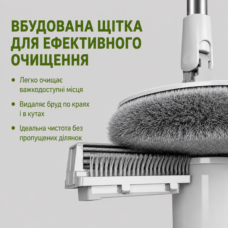 Швабра з відром віджимом ледарка для миття вікон для сухого та вологого прибирання з насадкою з мікрофібри набір для прибирання ламінату та плитки для офісу та дому 1775028639509 фото
