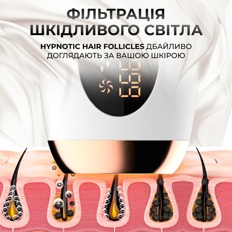 Фотоепілятор лазерний епілятор домашній IPL фотоепілятори для домашньої епіляції  з охолодженням шкіри 5 рівнями інтенсивності 5242441719255 фото