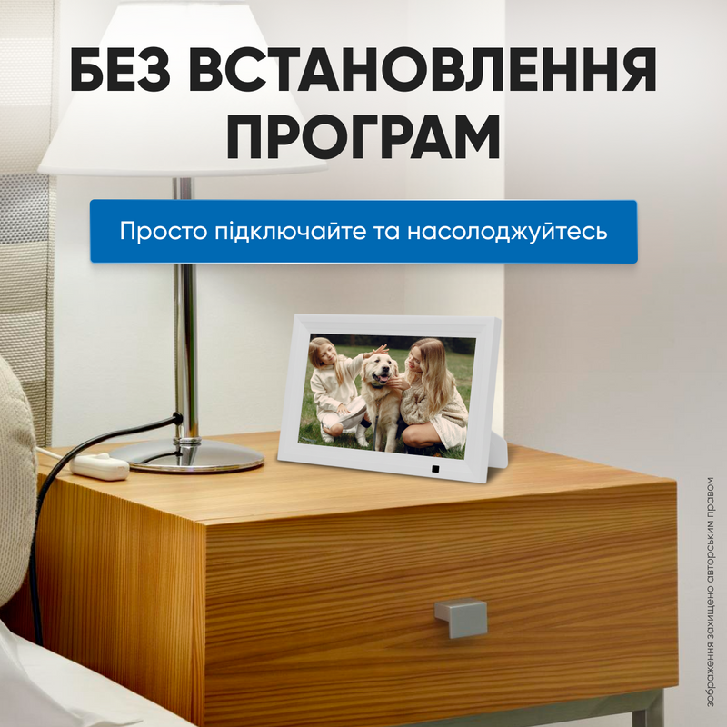 Фоторамка цифровая 10.1 дюйма с пультом видео и музыкой IPS LCD матрица дисплей сенсорная Full HD 1080p USB SD электронная 1153852921298 фото