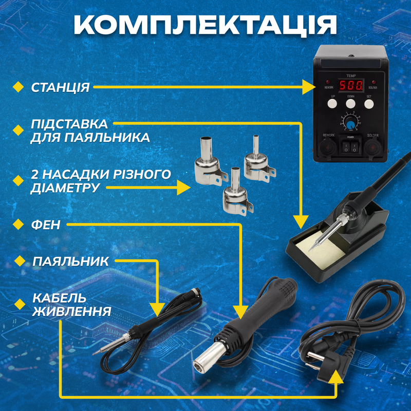 Паяльная станция 2в1 234569495 фото